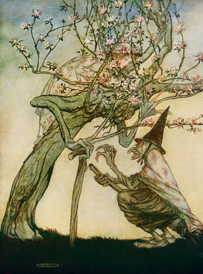 Illustration to the story of The Two Sisters, from the book English Fairy Tales Retold by F.A. Steel, 1927 by Arthur Rackham